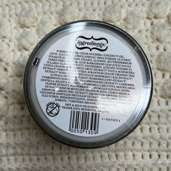 TRADER JOES COCONUT Body Butter 8 oz. Tub of Cream New Unopened Original Package - Picture 4 of 6